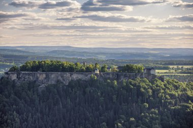 Lilienstein Zirvesinden Majestic Views, Sakson İsviçre, Almanya