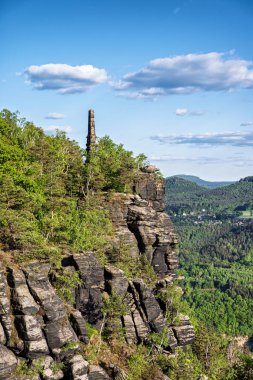 Lilienstein Zirvesinden Majestic Views, Sakson İsviçre, Almanya