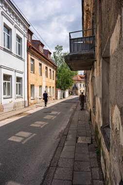 Vilnius, Litvanya - 2 Haziran 2025: Uupis sokakları
