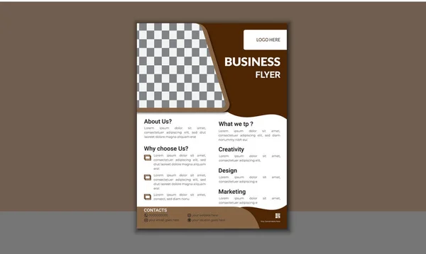 Kreatives Corporate Business Flyer Broschüre Template Design Abstraktes Business Flyer — Stockvektor