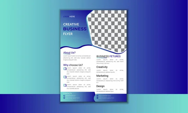 Design Modelo Folheto Negócios Corporativo Criativo Folheto Negócios Abstrato Design — Vetor de Stock