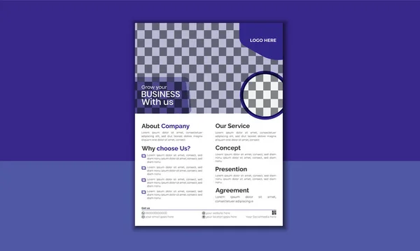 Design Modelo Folheto Negócios Corporativo Criativo Folheto Negócios Abstrato Design — Vetor de Stock