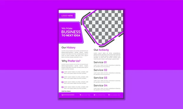 Kreatives Corporate Business Flyer Broschüre Template Design Abstraktes Business Flyer — Stockvektor