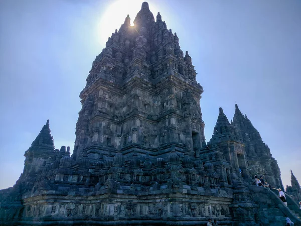 Prambanan Tapınağı Jogjakarta Ağustos 2023 Prambanan Tapınağı Endonezya Nın Büyük — Stok fotoğraf