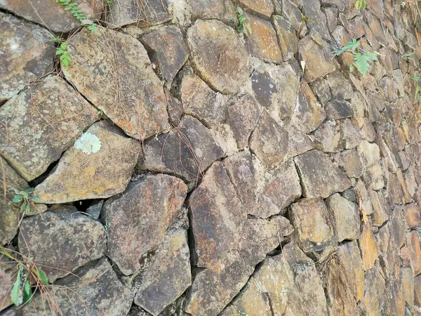 Стіна Базальтової Текстури Великої Гірської Породи Фон Гірської Кам Яної — стокове фото