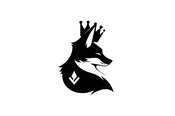 Cabeça Raposa Silhueta Tinta Desenhada Mão Logotipo Emblema Desenho Ilustração — Vetor de Stock