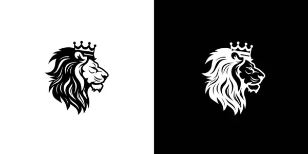 Символ Королевской Короны Элегантный Черный Логотип Животных Лео Икона Бренда — стоковый вектор