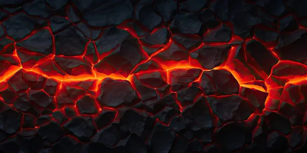 Erimiş Lav Dokusu Arka Planı Yerdeki Sıcak Lavlar Yanan Kömürler — Stok fotoğraf