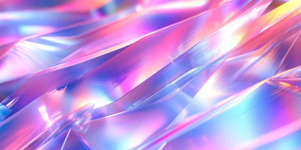 Holografische Achtergrond Met Glasscherven Regenboog Reflexen Roze Paarse Kleur Abstracte — Stockfoto