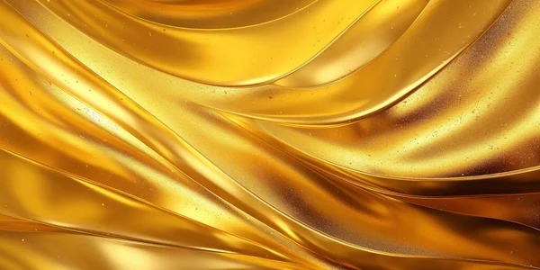 Fundo Fluido Dourado Papel Parede Metal Amarelo Líquido Glamour Redemoinho — Fotografia de Stock