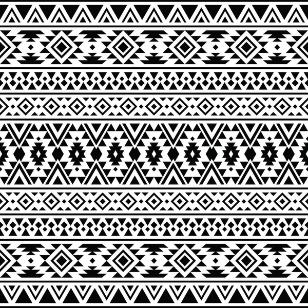 Abstraktes Geometrisches Nahtloses Ethnisches Muster Mit Aztekischen Stammesmotiven Vektor Texturdesign — Stockvektor