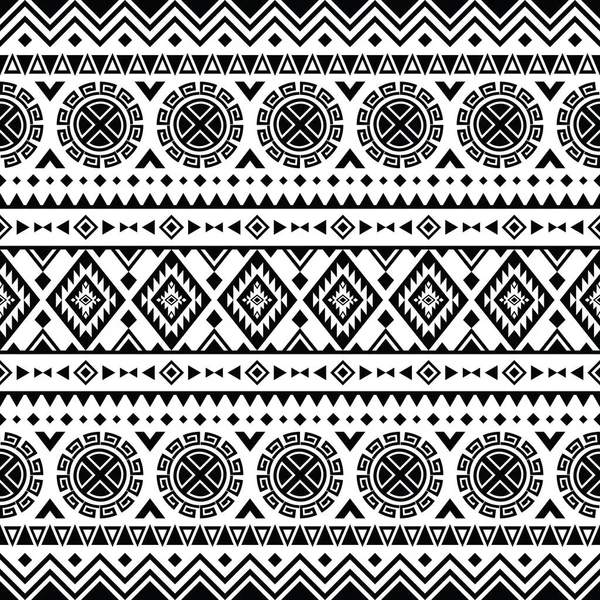 Бесшовный Этнический Узор Абстрактным Геометрическим Орнаментом Племенная Векторная Иллюстрация Индейцы — стоковый вектор