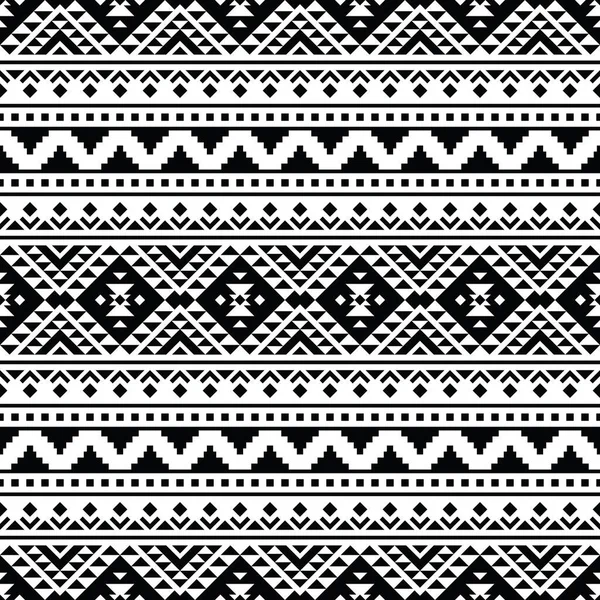 stock vector Geometric seamless border pattern. Aztec and Navajo tribal with retro style. Ethnic ornament pattern. Black and white colors. Design for template, fabric, weave, cover, carpet, tile, accessory.