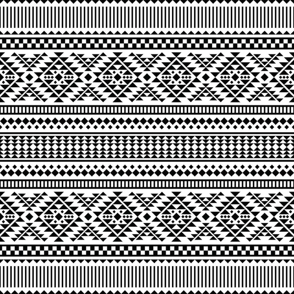 Абстрактный Этнический Геометрический Фон Текстиля Бесшовный Образец Племени Ацтеков Черно — стоковый вектор