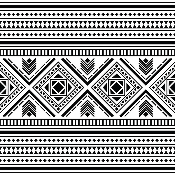 Traditionelles Hintergrunddesign Der Aztekischen Stämme Für Stoffdruck Und Dekoration Nahtloses — Stockvektor
