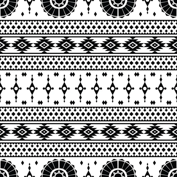 Schéma Ethnique Abstrait Géométrique Homogène Avec Motifs Tribaux Aztèques Conception — Image vectorielle