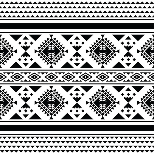 Nahtlose Ethnische Muster Aztekischen Und Navajo Stil Abstraktes Einzigartiges Stammesgeometrisches — Stockvektor