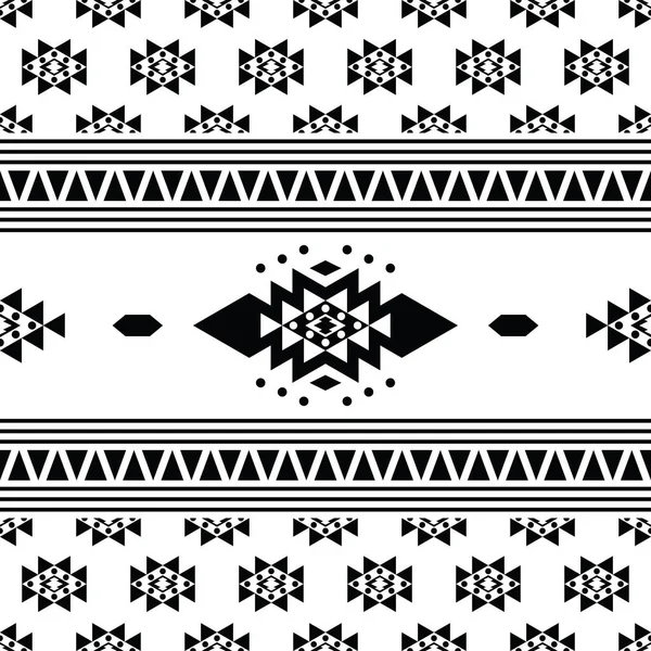 Geometriskt Folklore Sömlöst Etniskt Mönster Aztec Och Navajo Stam Stil — Stock vektor