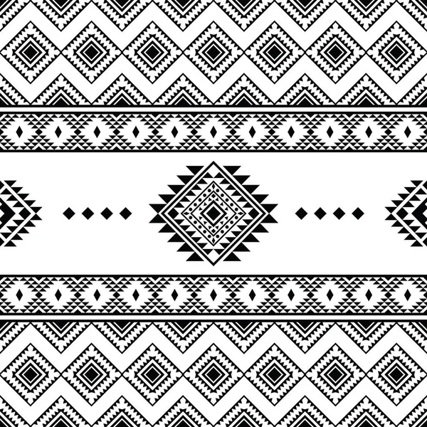 Naadloze Geometrische Achtergrond Met Azteekse Navajo Stammotieven Etnische Eigentijdse Patroon — Stockvector