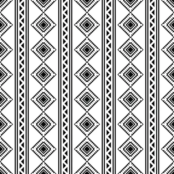 Geometrisches Ornamentdesign Mit Ethnischen Nahtlosen Streifenmustern Stammesmuster Der Azteken Und — Stockvektor