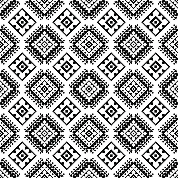Nahtlose Wiederholung Muster Floralen Ethnischen Stil Geometrisches Muster Mit Stammesstil — Stockvektor
