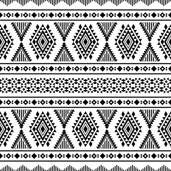 Azteken Und Navajo Stammesvektor Nahtlose Einheimische Ethnische Muster Geometrisches Design — Stockvektor