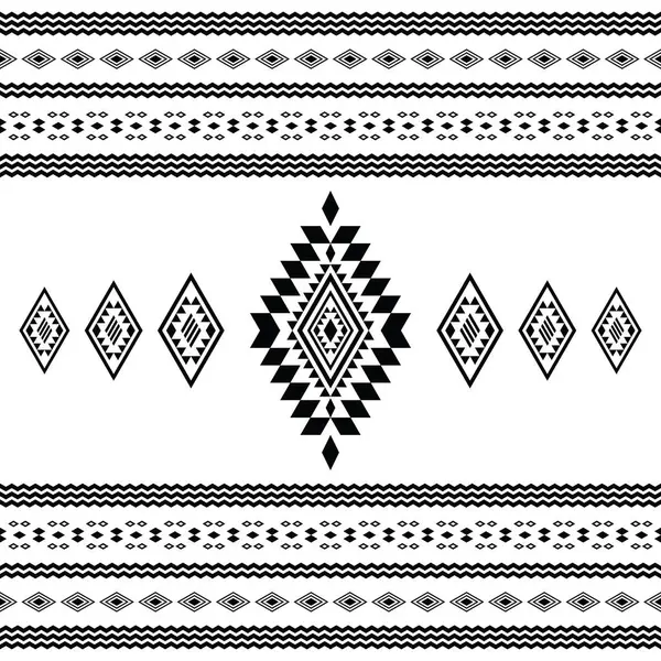 Geometriskt Folklore Sömlöst Etniskt Mönster Aztec Och Navajo Tribal Stil — Stock vektor