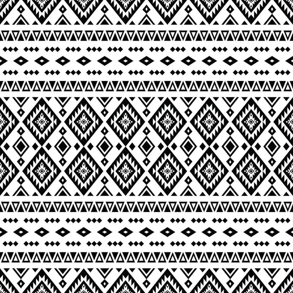 Inheemse Mexicaanse Naadloze Etnische Patroon Folk Abstract Motief Voor Textiel — Stockvector