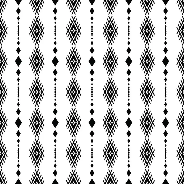 Tribal Background Design Abstract Ethnic Stripe Seamless Border Pattern Folk — Stock Vector