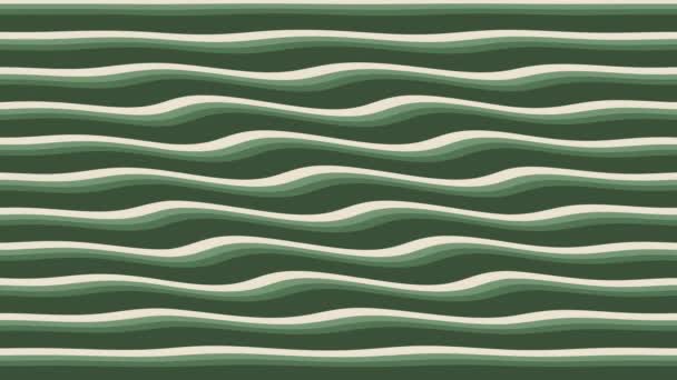 Безшовна Петля Зеленої Лінії Хвилі Абстрактний Плавний Рух Фону — стокове відео