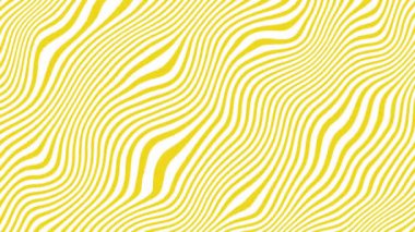 Sarı çizgi dalgaları soyut sanat arkaplansız desen döngüsü