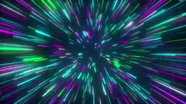 Neon parıldayan yıldızlar havai fişek patlaması yaratıcı soyut arkaplan dikişsiz döngü