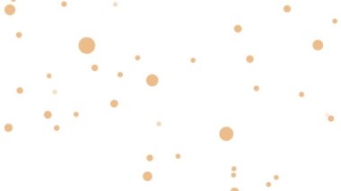 Polkadot daireleri bej renkli hareketsiz döngü beyaz arkaplan