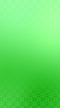 Dikey İslami dekoratif desen yeşil renk döngüsü arkaplanı