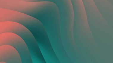 Teal yeşil şeftali rengi renk dokusu dalgaları soyut, pürüzsüz hareket arkaplanı