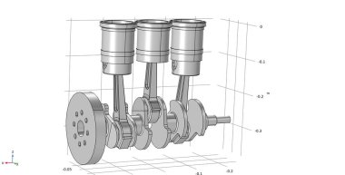 Bilgisayar destekli tasarım sistemi kullanılarak karşılıklı piston motorunun 3d modellemesi. Motor modeli.