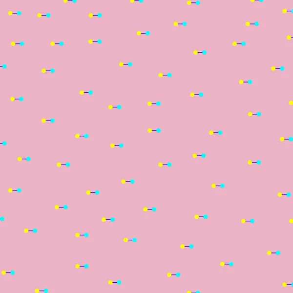 Візерунок Кола Крапка Лінія Рожевому Фоні Векторна Графічна Ілюстрація — стоковий вектор