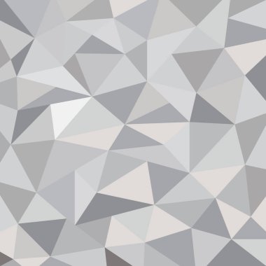 Soyut gri düşük çokgen geometrik üçgen desenli arka plan. Vektör Grafik Çizimi.
