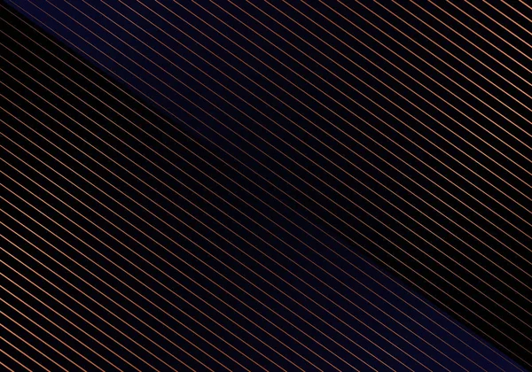 Modèle Abstrait Cuivre Ligne Droite Isolé Sur Fond Noir Illustrateur — Image vectorielle