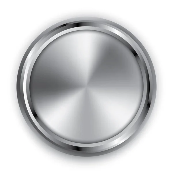 Beyaz arka planda 3 boyutlu gümüş ve krom metaller izole edilmiş. Vektör grafik çizici.