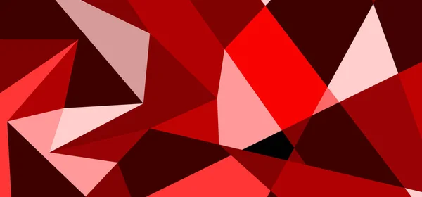 Abstrato Vermelho Baixo Polígono Triângulos Padrão Fundo Ilustração Gráfica Vetorial — Vetor de Stock