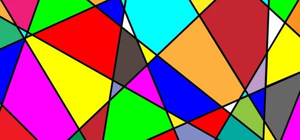 색상의 다각형 삼각형 모자이크 그래픽 일러스트 — 스톡 벡터