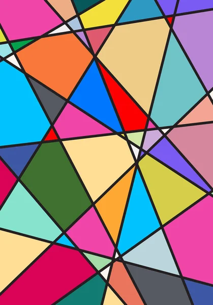 抽象的なカラフルな低ポリゴン三角形モザイクパターンの背景 ベクトルグラフィックイラスト — ストックベクタ