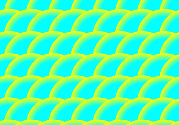 Abstraktes Muster Kreis Wiederholen Blau Und Gelb Auf Weißem Hintergrund — Stockvektor