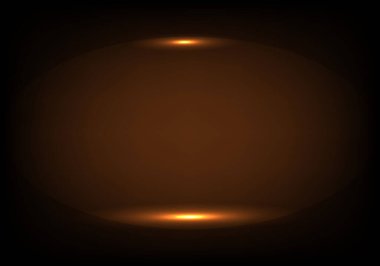 Kahverengi ve siyah arka planda soyut sahne neonu parıltısı. Vektör grafik illüstrasyonu.