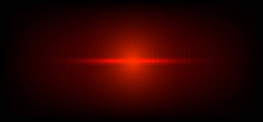 Soyut teknoloji neon ışığı kırmızı ve siyah arkaplanda. Vektör grafik illüstrasyonu.