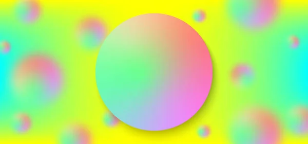 Abstrakte Kreise Verschwimmen Auf Gelbem Und Blauem Hintergrund Vektorgrafische Illustration — Stockvektor