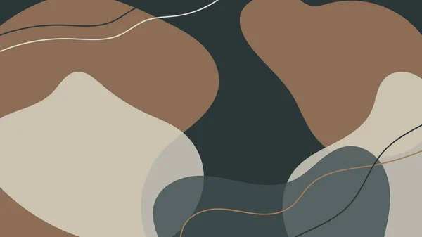 Gri arkaplanda soyut sıvı şekilli vintage renk. Vektör grafik illüstrasyonu. 