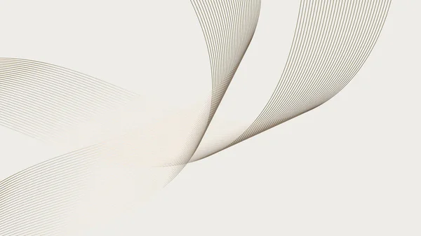 Soyut dalga çizgileri beyaz arka planda kahverengi desenli. Vektör grafik illüstrasyonu.