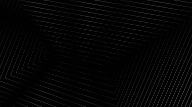 Siyah arkaplanda soyut beyaz çizgi deseni. Vektör grafik illüstrasyonu.